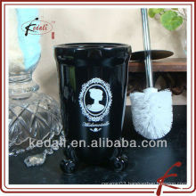 black bathroom accessories ceramic toiletbrush holder